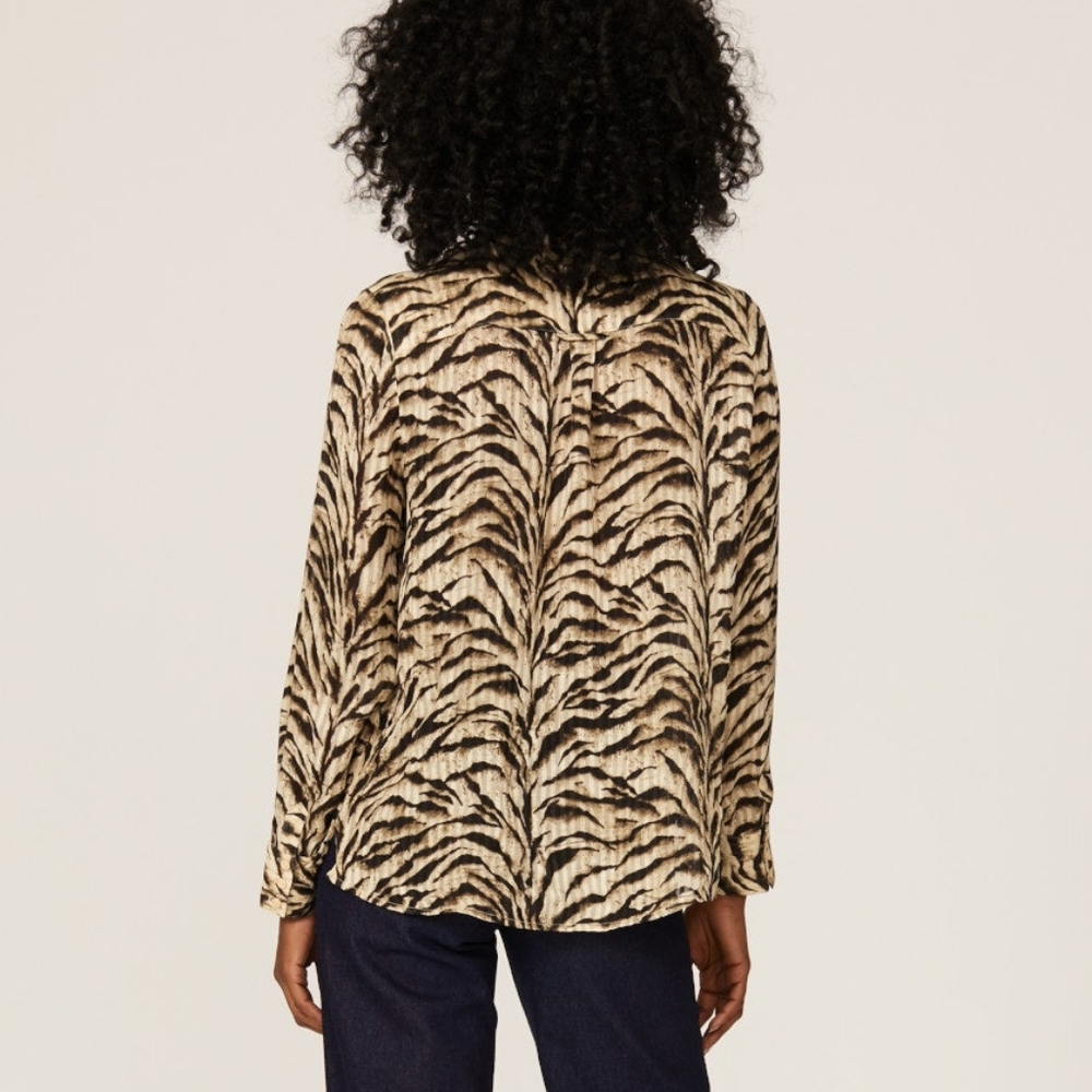 BA&SH | $240 Isaac Zebra Print Blouse - Picture 6 of 12